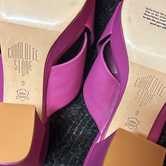 Charlotte Stone Fuchsia Mules - Picture 5 of 11